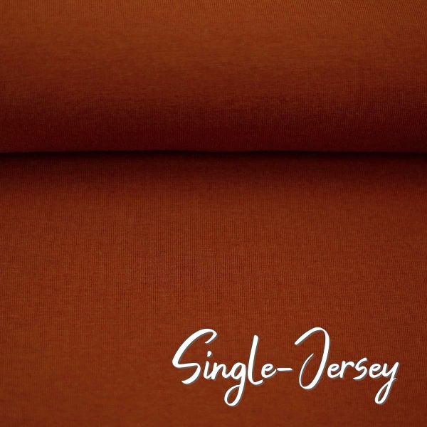 Single Jersey terracotta rotbraun - Baumwolljersey VANESSA von Swafing