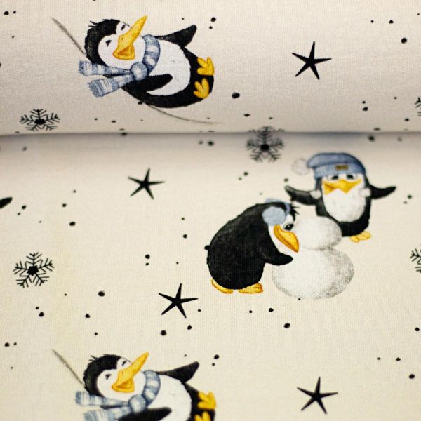 Sweat mit Pinguinen beim Rodeln im Winter Schnee - Funtarktis French Terry by Swafing