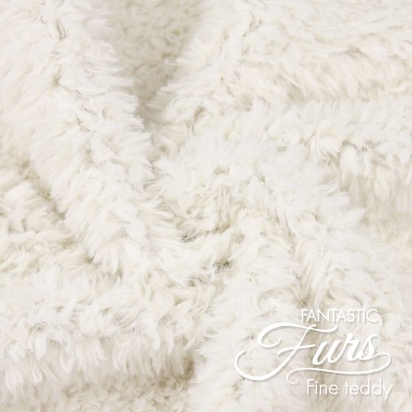 Kullaloo Teddystoff Fantastic Furs wollweiß- Fine Teddy 100x75cm Kunstfell-Copy