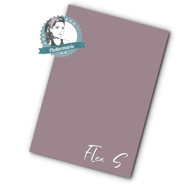 Flexfolie für Textildruck vintage pink altrosa A4 - Plotterfolie von Plottermarie Flex S Premium 80µ