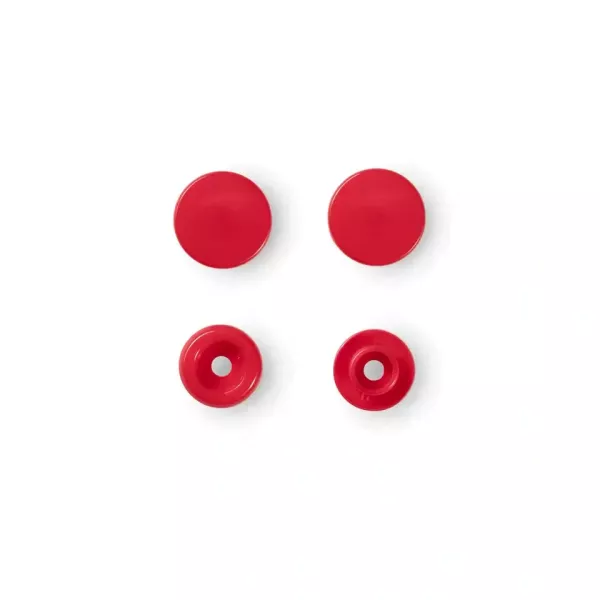 30 Prym Color Snaps – Rote Druckknöpfe (Ø 12,4 mm) für Kleidung & Accessoires