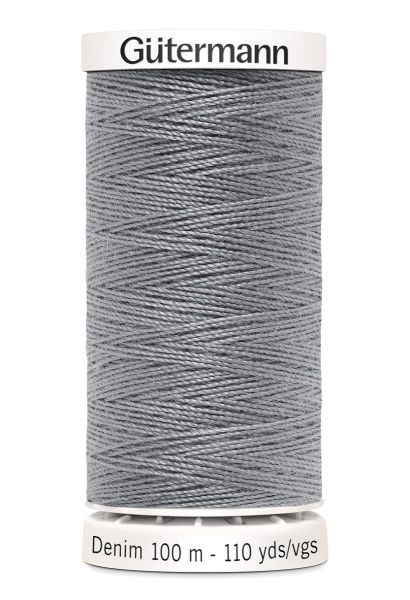 Jeans Nähgarn grau Fb. 9625 - 100m Denim Garn von Gütermann No.50 - Jeansfaden