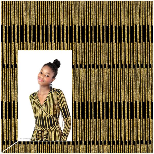 Sweat mit Klavier Tasten schwarz gold - French Terry Piano von Swafing