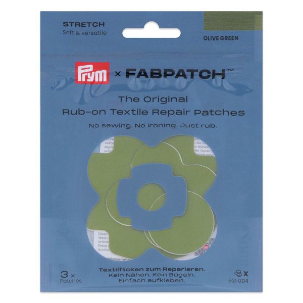 Prym x FabPatch Stretch Reparaturflicken olivgrün 3 Stück