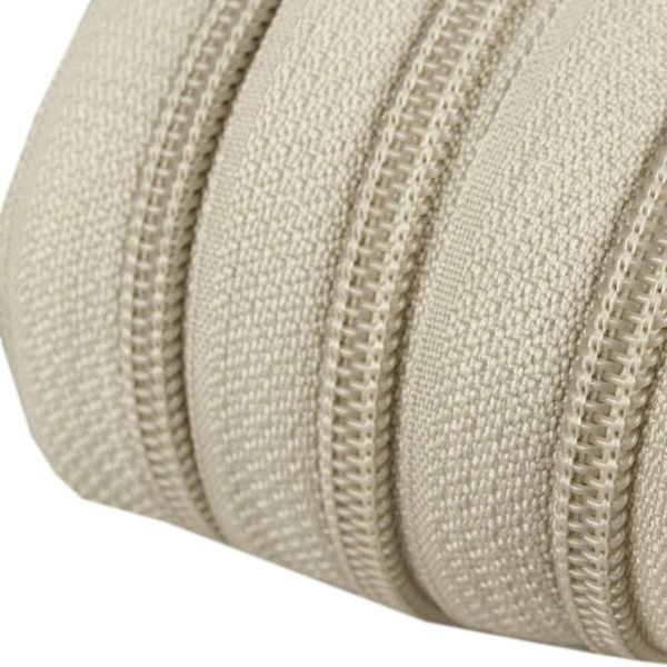 Reißverschluss endlos 5mm natur beige - Endlosreißverschluss SR5 biscotti