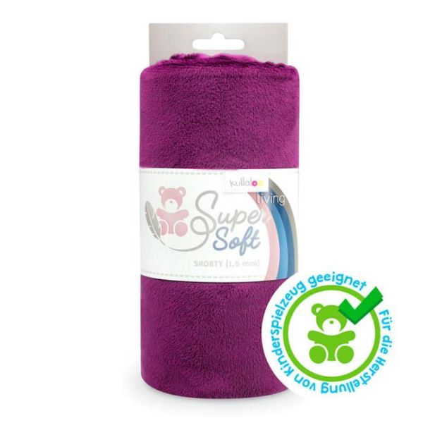 Kullaloo Plüsch SuperSoft Shorty pflaume - Silky Minky Kuschel Nicki violett 100x75cm