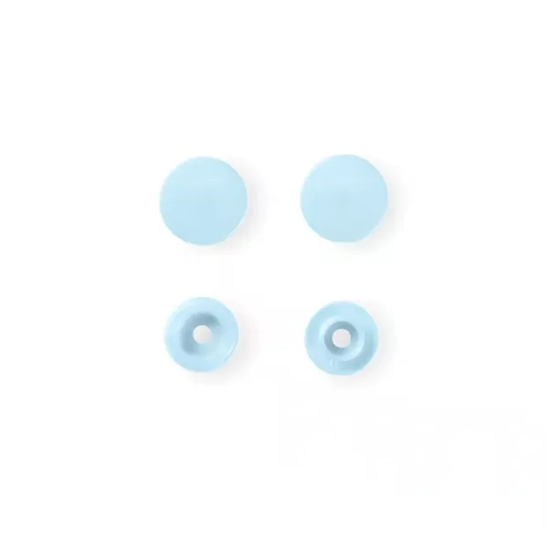 30 Prym Color Snaps – Hellblaue Druckknöpfe (Ø 12,4 mm) für Kleidung & Accessoires