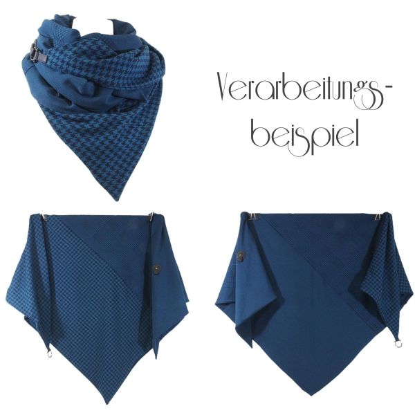 3 Stoffzuschnitte für ein Maxi Dreieckstuch aus Strick Jacquard in koralle • Maxituch Bio Strick