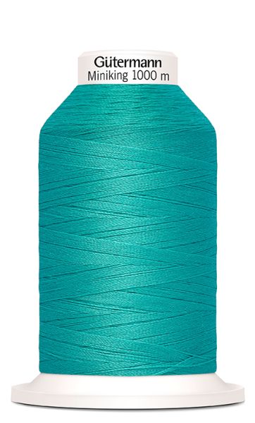 Nähgarn mint petrol Fb. 0235 - 1000m Miniking Allesnäher Garn von Gütermann - Nähseide für Overlock Coverlock