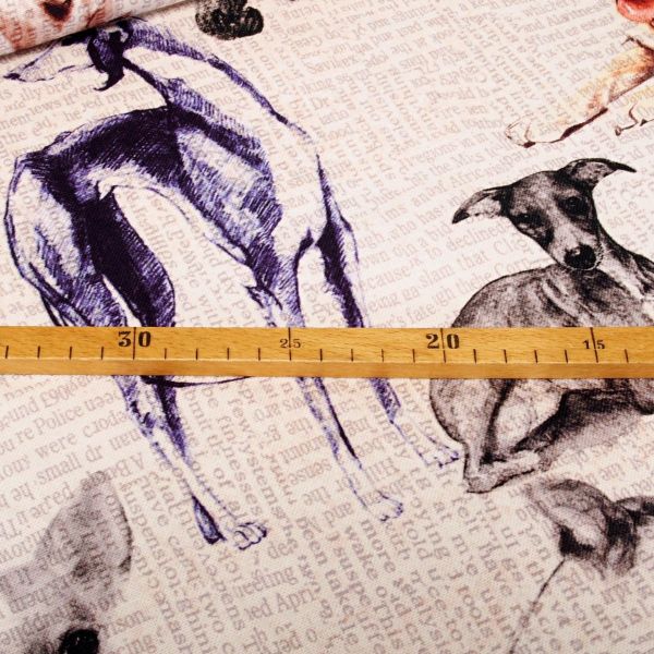 Deko Canvas MESTRAL Cani Hundemotive - 140 cm Baumwolle - made in Spain