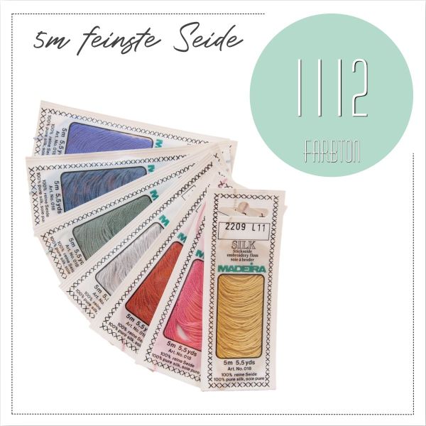 Stickgarn Madeira Silk mint grün 1112 - Sticktwist aus feinster Seide zum Sticken und Applizieren