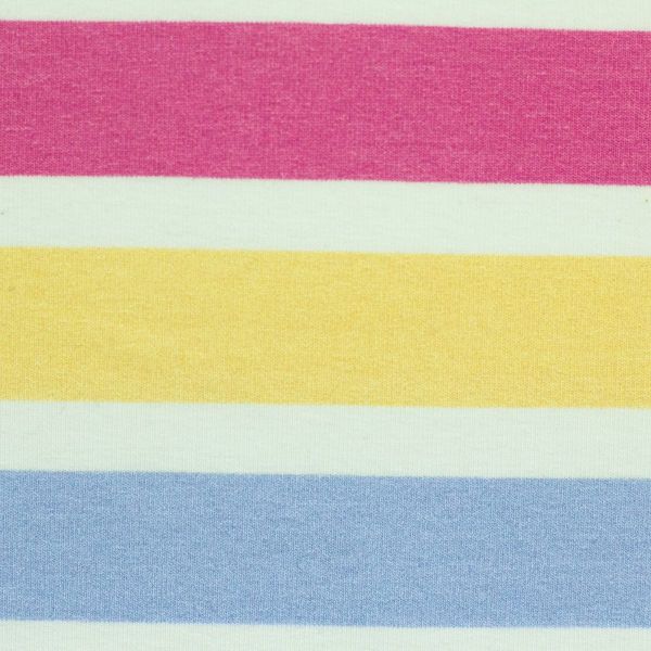 French Terry Panel Simply Stripes weiß bunt – Streifen Sommersweat