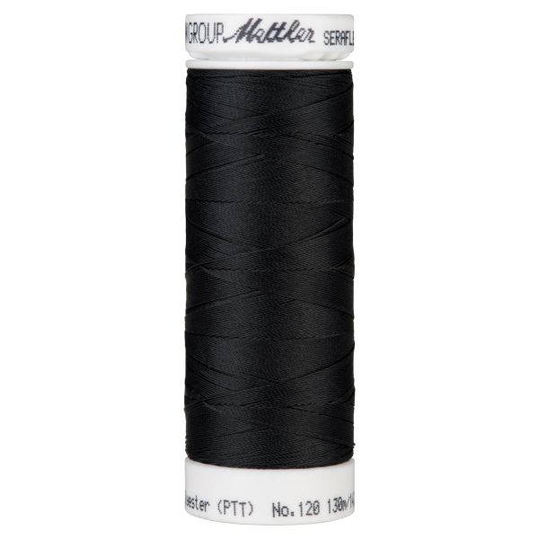 Seraflex Elastikgarn anthrazit - 130m Nähgarn für elastische Nähte No.120 von Mettler