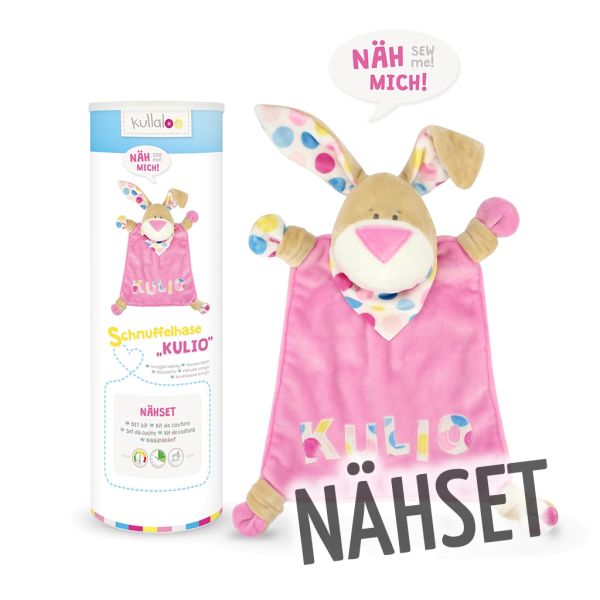 Kullaloo Schnuffelhase KULIO rosa – Nähset für ein Kuscheltier