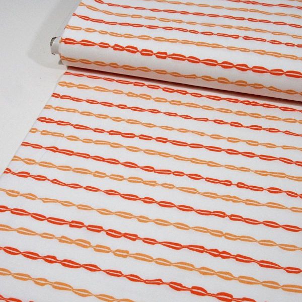 Baumwolle Kette Streifen coral maritim - Crabbies Chain