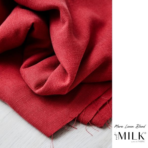 Leinen mit TENCEL™ Lyocell in beere rot - meetMILK® Mara Linen Blend berry