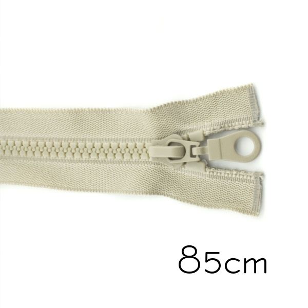 Reißverschluss Profil 5mm beige teilbar 85cm lang für Jacken und Westen O Zipper