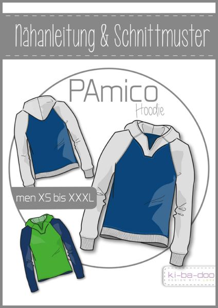 Schnittmuster Raglan Hoodie Pamico von KiBaDoo