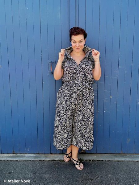 Viskose Webware Animal Print dunkelblau - Serie Zebra Jungle von Swafing