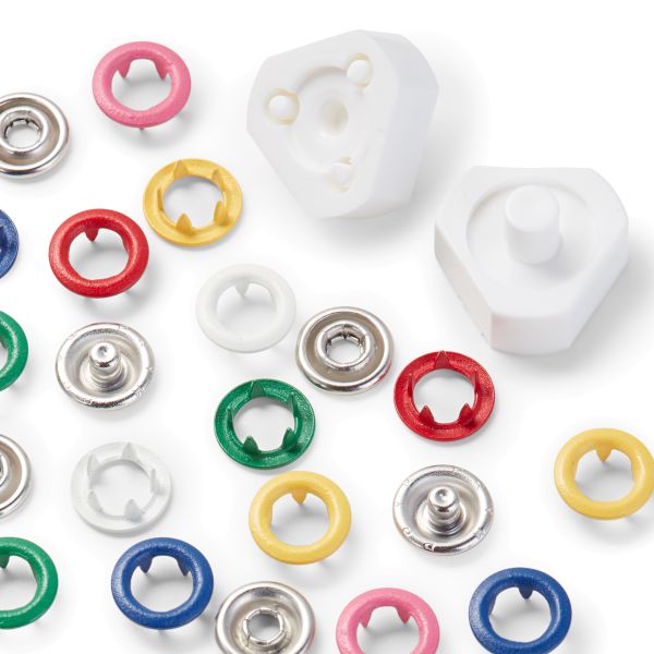 60 Druckknöpfe für Jersey in 6 Farben - Prym Love, 8mm – Jerseydruckknöpfe