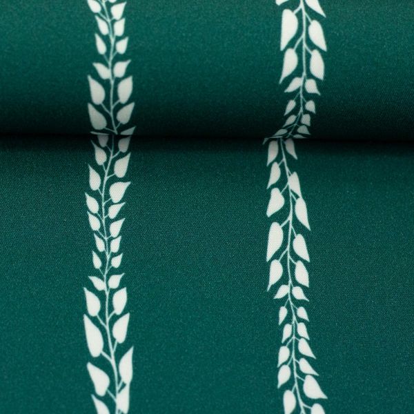 Viskose Webware Simply Leaves grün • Blätterstreifen von Swafing