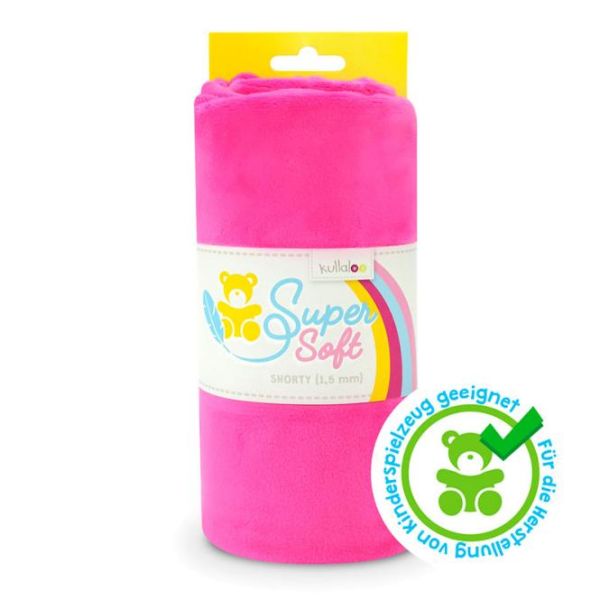 Kullaloo Plüsch SuperSoft Shorty pink - Silky Minky Kuschel Nicki 100x75cm