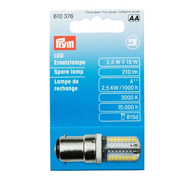 LED Ersatzlampe für Nähmaschinen Overlock Stickmaschine - B15d Glühbirne
