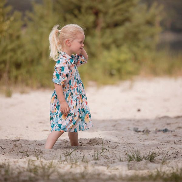 fließende Viskose abstrakt petrol gelb - City Joy M von See You At Six