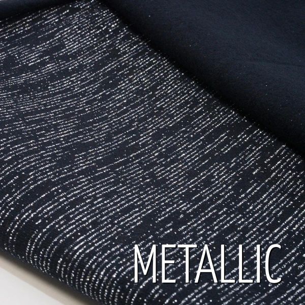 Glamour Sweat schwarz silber – kuscheliger French Terry mit Glitzer von Swafing