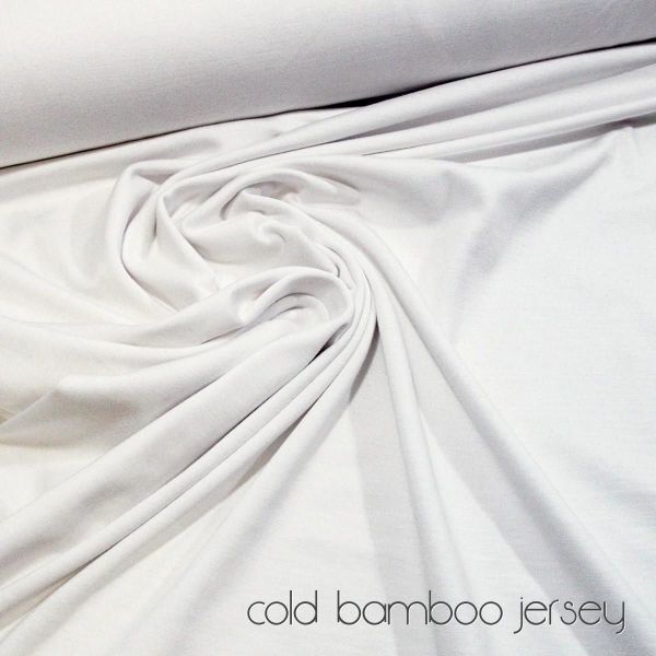 Viskose Jersey knitterfrei aus Bambus weiß - cold bamboo jersey knit