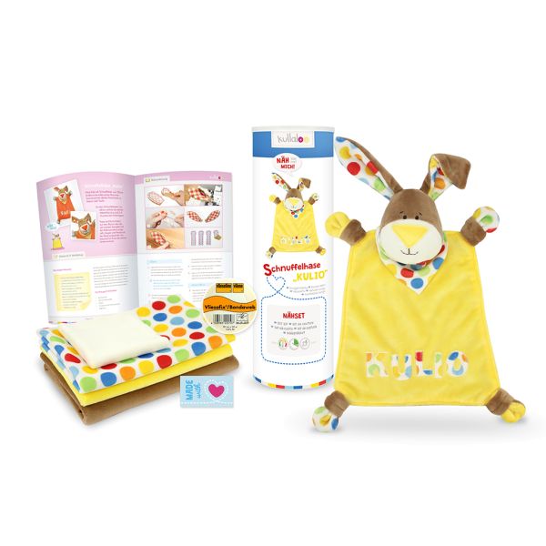 Kullaloo Schnuffelhase KULIO gelb – Nähset für ein Kuscheltier