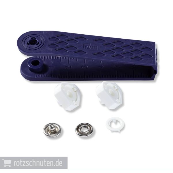 10 Jersey Druckknöpfe PRYM – 10mm weiß mit Werkzeug - Metall Druckknopf