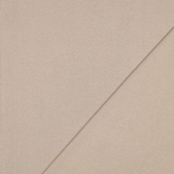 Bio Strickbündchen creme beige – fein geripptes Bündchen 2x2 Organic Rib Tube sand