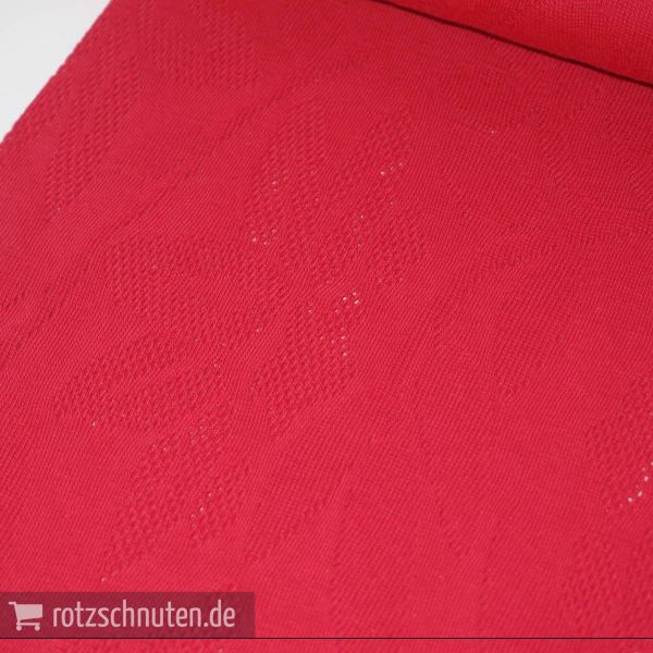 Bio Strick von Lillestoff – zarter Lochstrick ZAIRA in rot