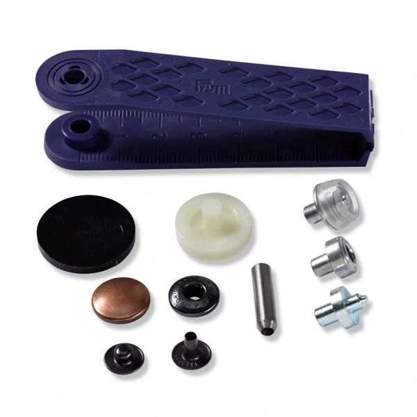 10 Anorak Druckknöpfe PRYM – 15mm altkupfer mit Werkzeug