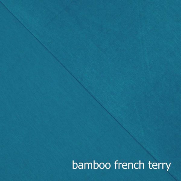 Bambus Viskose French Terry petrol türkis – weicher, kühler Sommersweat