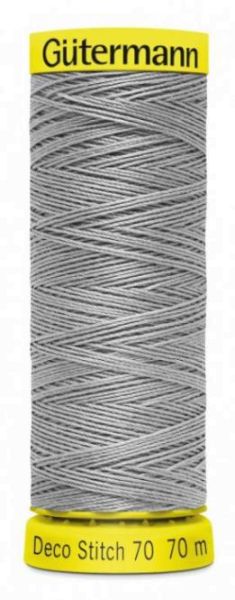 Deco Stitch 70 hellgrau - 70m kräftiges Nähgarn Fb. 0040 von Gütermann für Zierstiche und Steppnähte