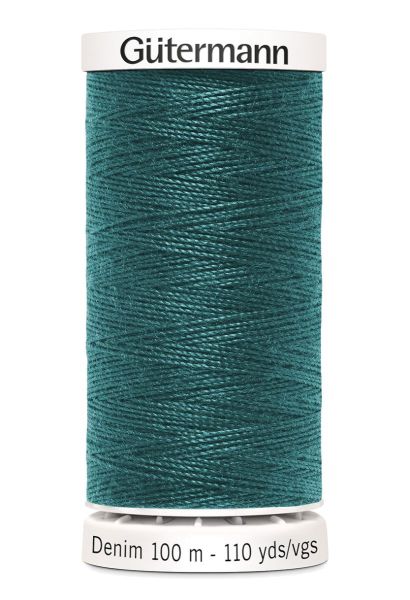 Jeans Nähgarn petrol grün Fb. 7735 - 100m Denim Garn von Gütermann No.50 - Jeansfaden