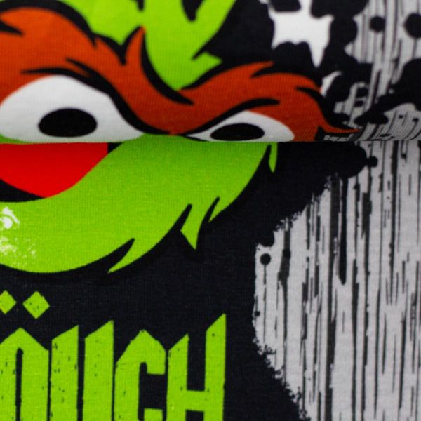 Baumwolljersey Oskar aus der Mülltonne Sesamstraße – 80cm Rapport