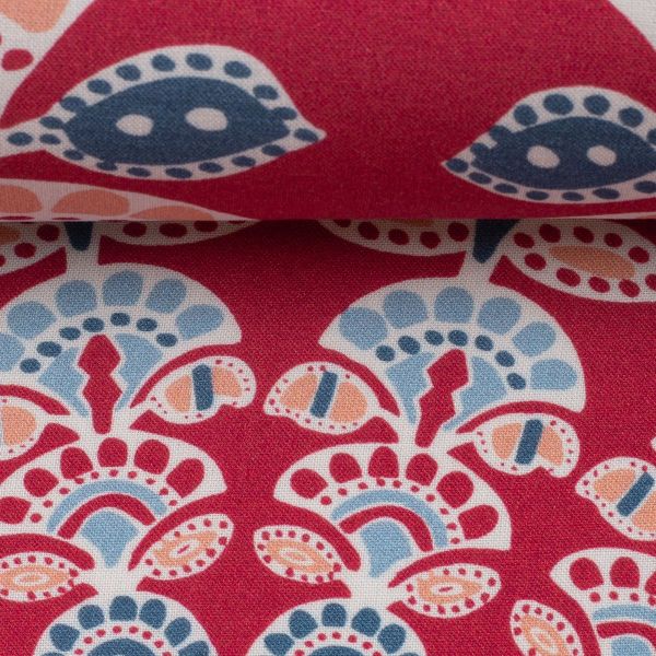 luftig leichte Viskose Mandala beere - Dreamland Beach Day by Jolijou - 95cm Panel