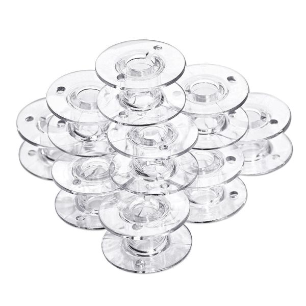 10 Unterfaden Spulen transparent - CB Spule Kunststoff für viele gängige Nähmaschinen