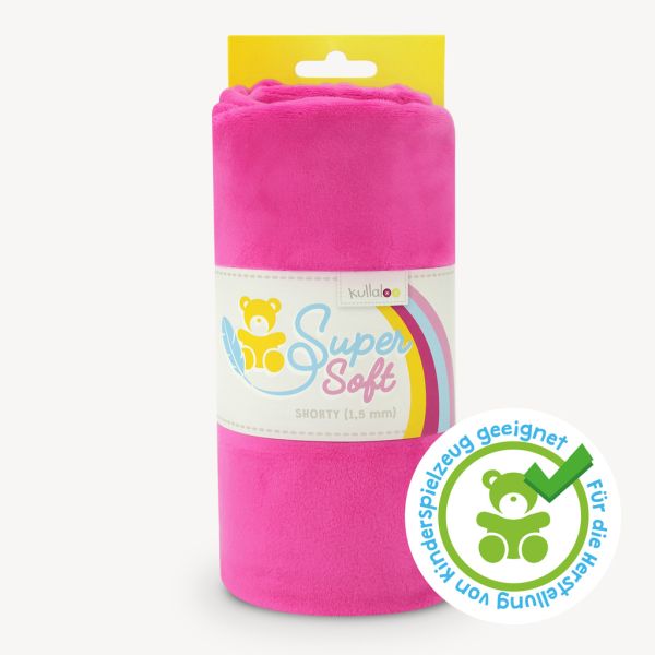 Kullaloo Plüsch SuperSoft Shorty pink - Silky Minky Kuschel Nicki 100x75cm