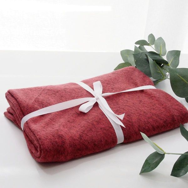 Stoffzuschnitt Maxi Dreiecktuch Kuschelstrick teracotta • Maxituch Poncho Stricktuch