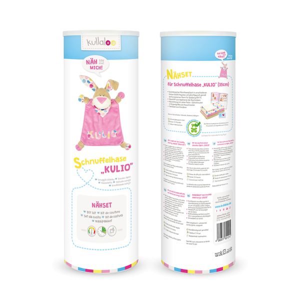Kullaloo Schnuffelhase KULIO rosa – Nähset für ein Kuscheltier