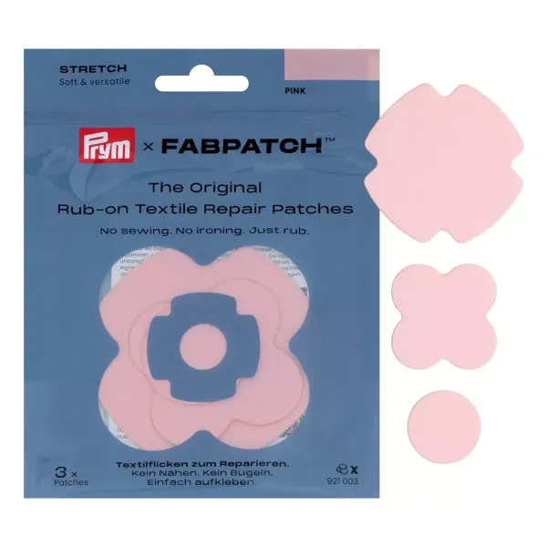 Prym x FabPatch Stretch Reparaturflicken rosa 3 Stück