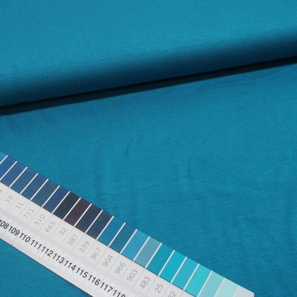 Viskose Jersey knitterfrei aus Bambus petrol blau - cold bamboo jersey knit