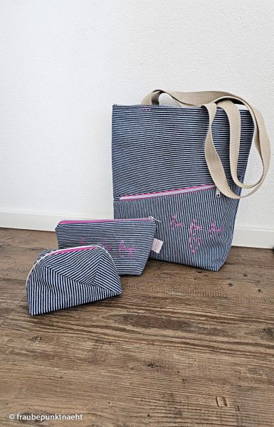 klassischer Jeans mit Streifen navy weiß - Serie Emden von Swafing