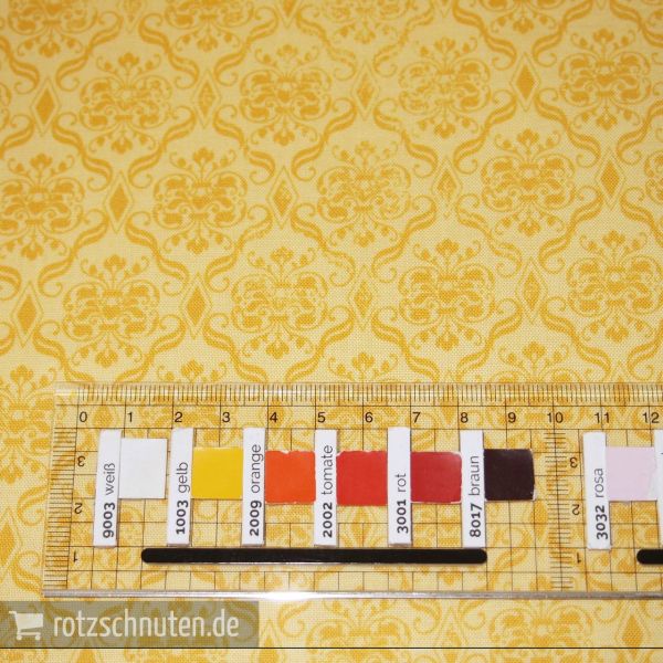 Santoro Gorjuss BIRDS OF A FEATHER butterscotch Damask Ornamente gelb