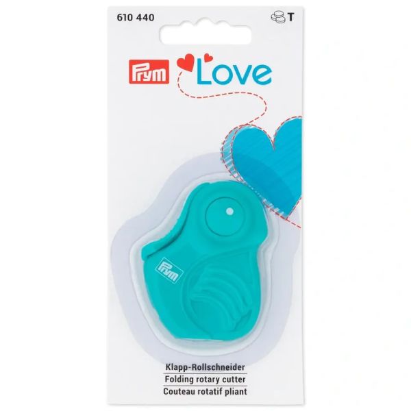 Mini Klapp Rollschneider 18mm türkis von Prym Love - Rollenschneider Patchwork