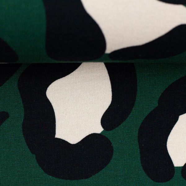 Modal Sweat Maxi Leo Print dunkelgrün – Serie Sandra von Swafing